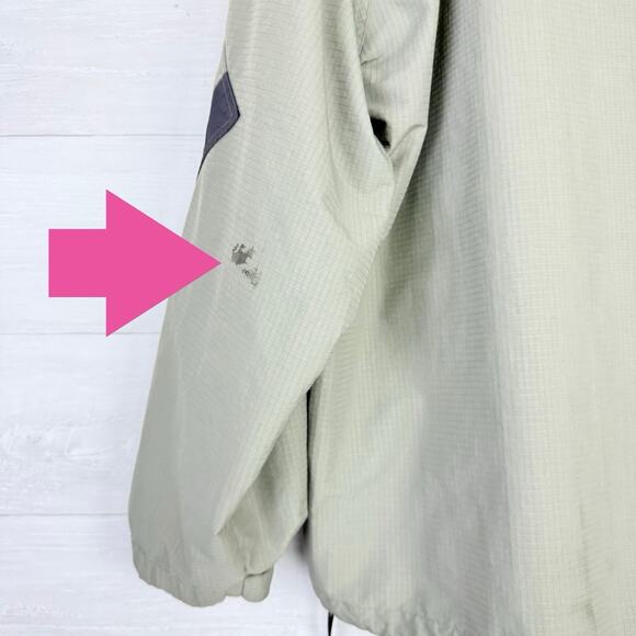 Vintage Nike Windbreaker Jacket Men XXL Gray Hooded Half Zip Pullover Ripstop - Picture 8 of 16